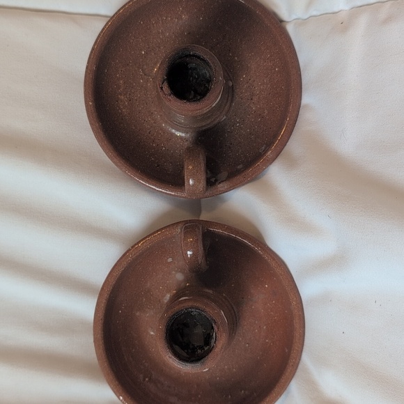 Vintage Greenfield Village Pottery Candle Stick Holders - Picture 7 of 9
